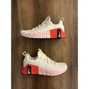 Nike Free Metcon 6 White Pink Red Volt Women Size 7.5 Gym Shoes IB4526-100